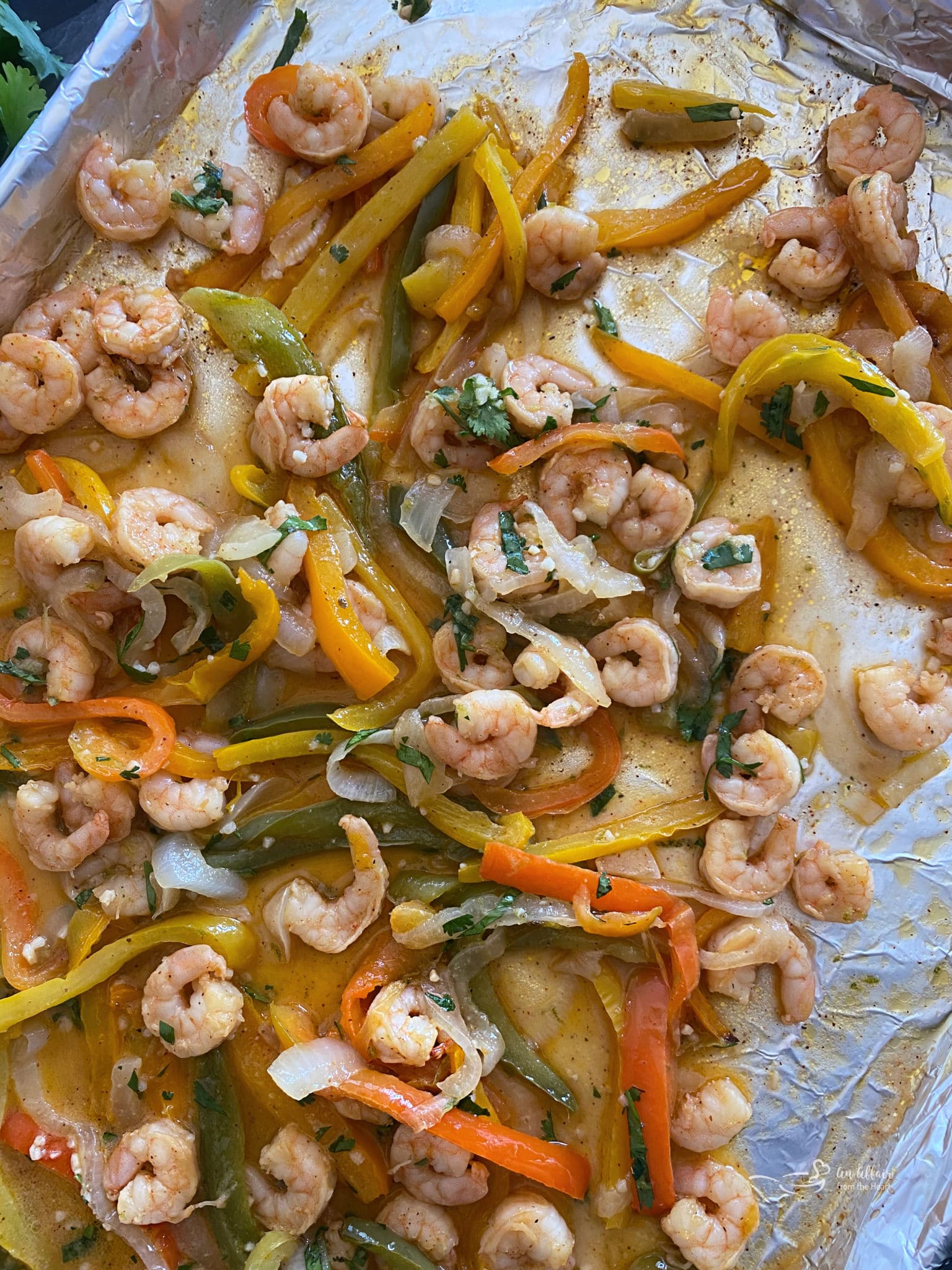 Sheet Pan Shrimp Fajitas with Cilantro Lime Butter| Fast 35 Minute Recipe