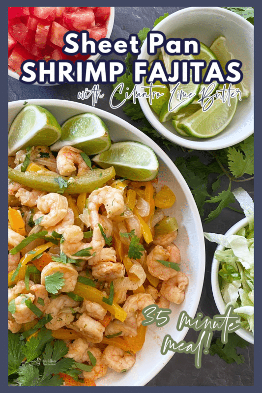 Sheet Pan Shrimp Fajitas - Lime Sheet Pan Shrimp Fajitas