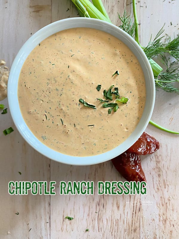 graphic for chipotle ranch dressing in white bowl