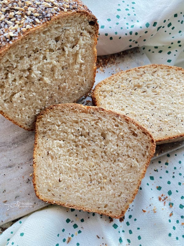 Everything Sauerkraut Bread sliced