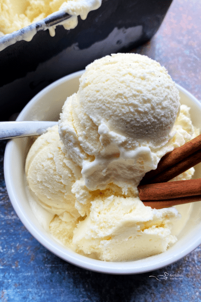 Homemade Cinnamon Vanilla Ice Cream