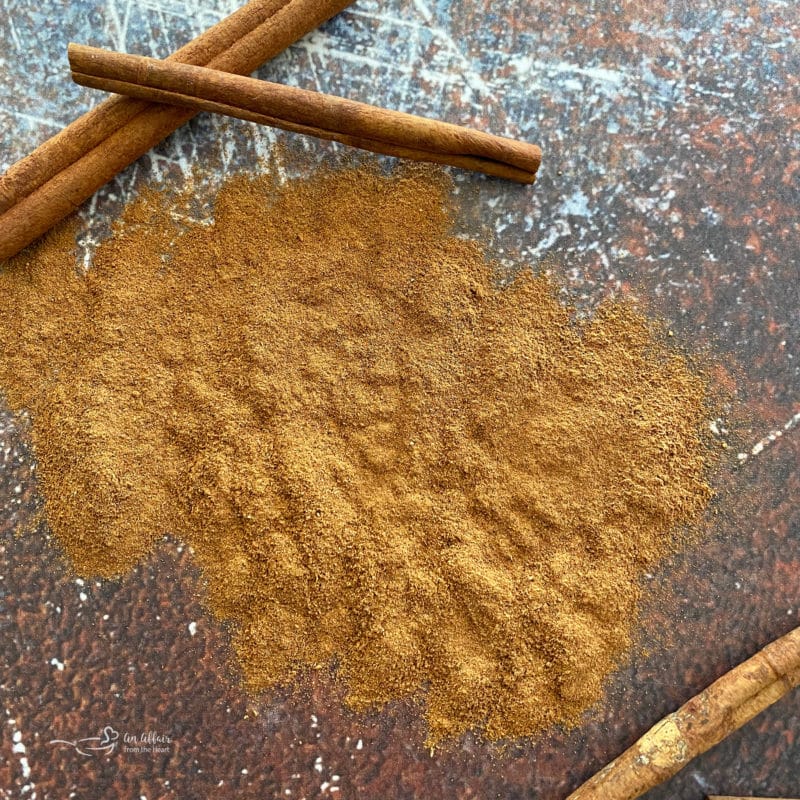 ground fresh powdered cinnamon