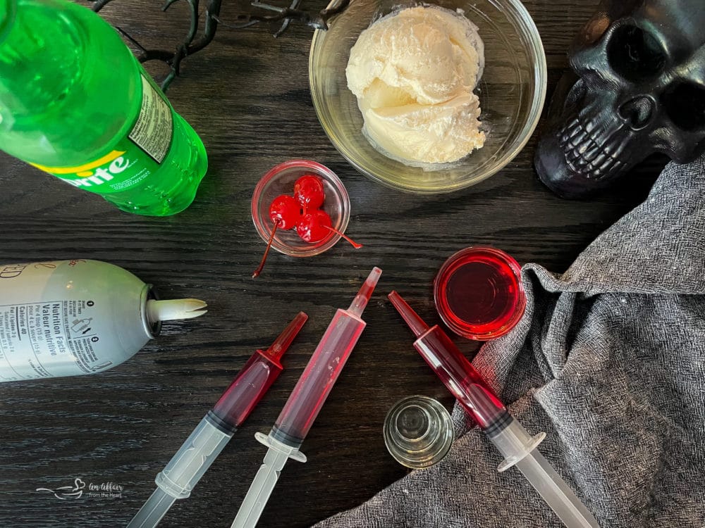 ingredients for a bloody dirty shirley float