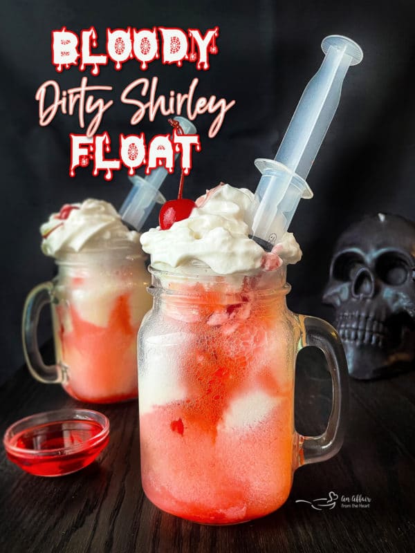 bloody dirty shirley float adult halloween cocktail