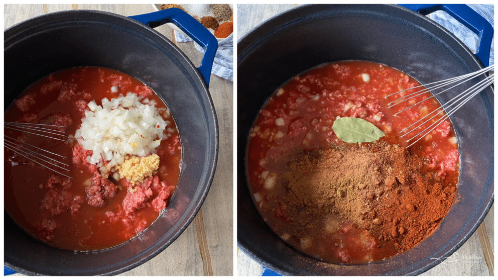 collage cooking chili ingredients