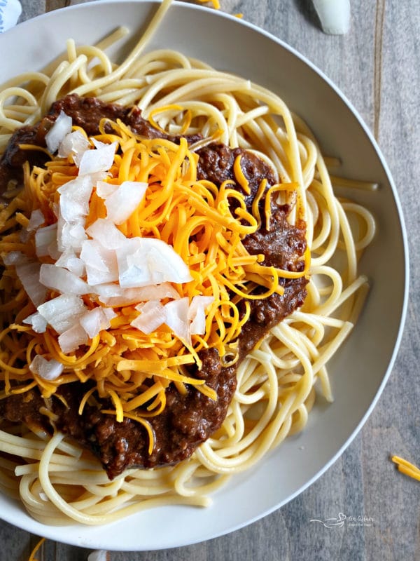 bowl of chili with noodles