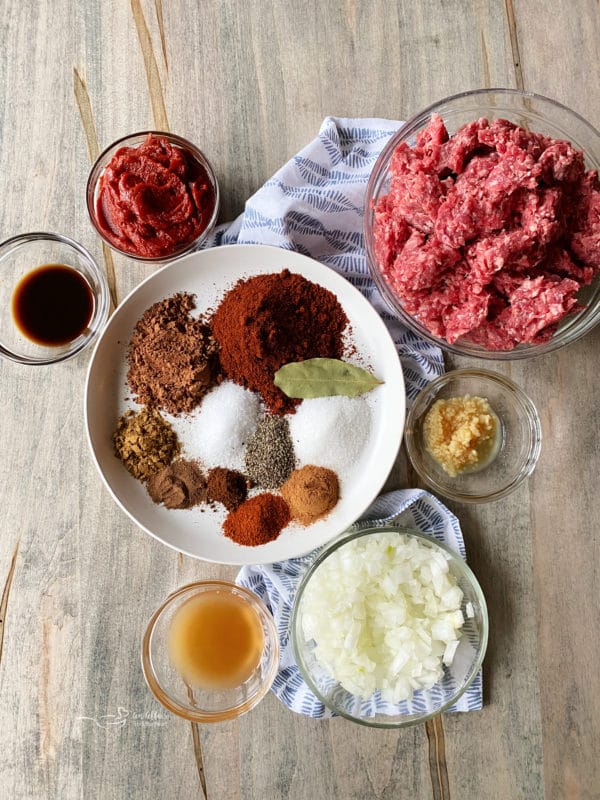 ingredients in bowls on table