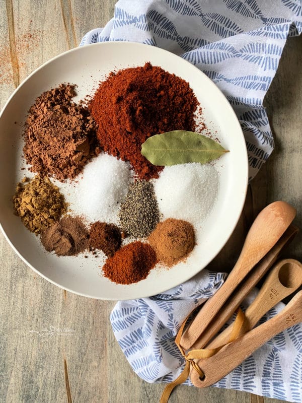 ingredients and spices on a plate