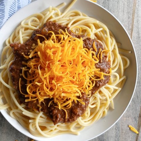 Baked Spaghetti & Meatballs - meatballs baked with spaghetti & cheese!