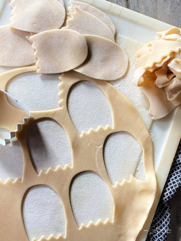 cutting out pie dough ghosts for pop tarts