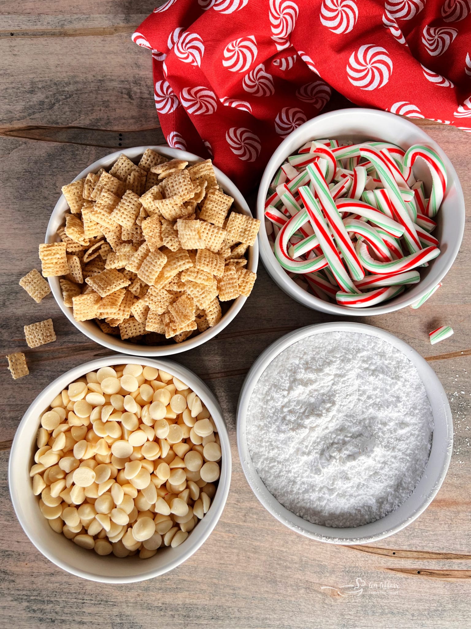 Candy Cane Puppy Chow Recipe