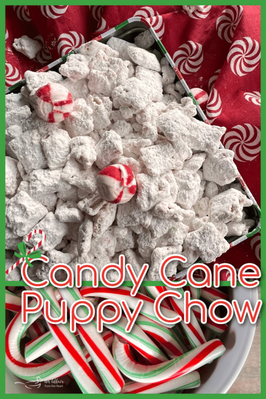 puppy chow in box with candy canes
