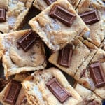 Overhead close up of S'mores cookie bars