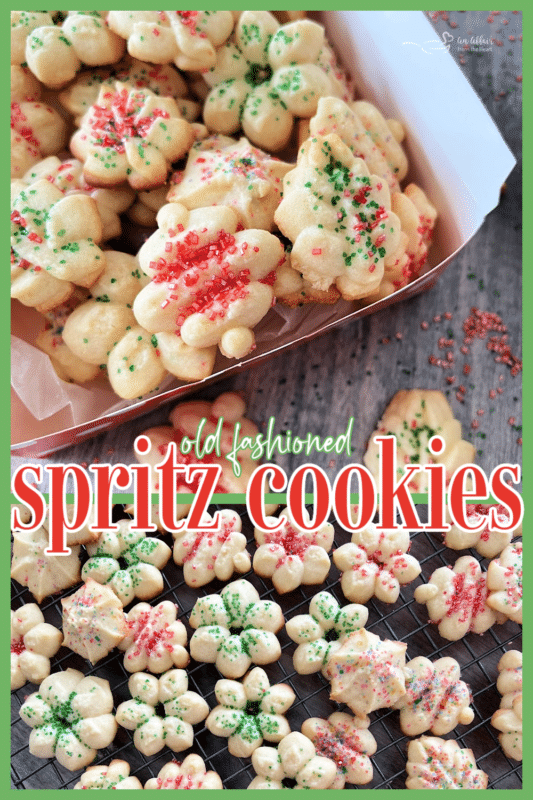 two images of spritz cookies with text