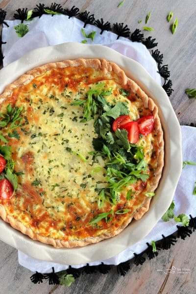 Green Chile Quiche with Sausage