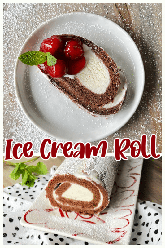 ice cream cake swiss roll 