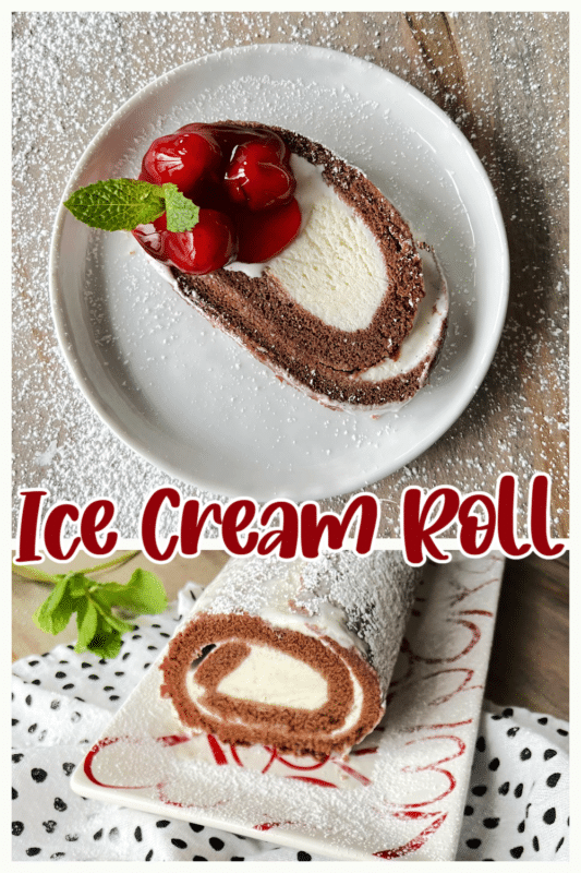 Ice Cream Swiss Roll Cake (Arctic Roll) - Culinary Ginger