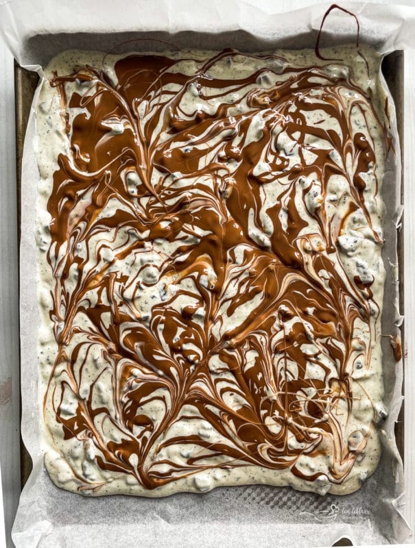 sheet of almond bark with milk chocolate 