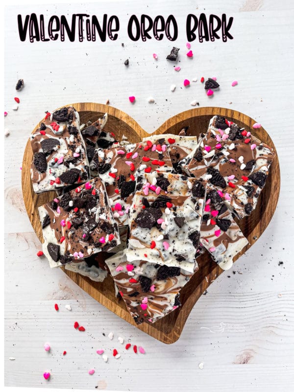 heart-shaped dish Valentine's Day bark