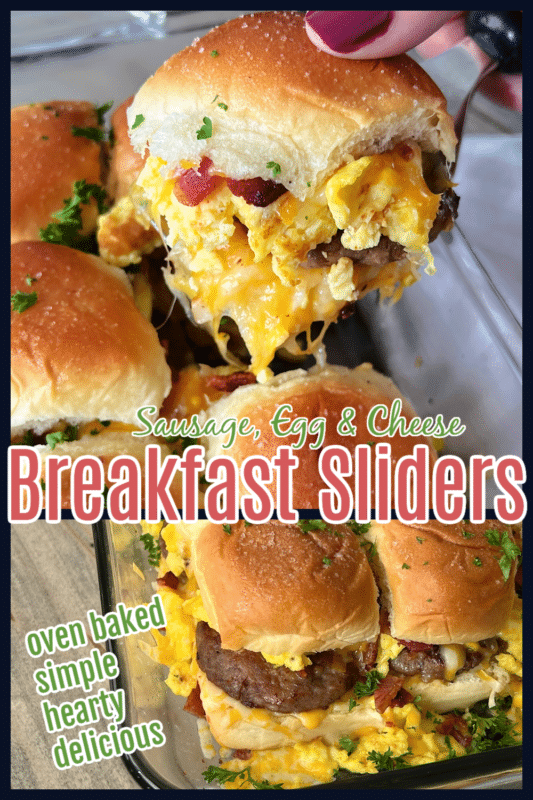 two images of breakfast sliders