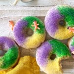 decorated King Cake Baked Donuts close up