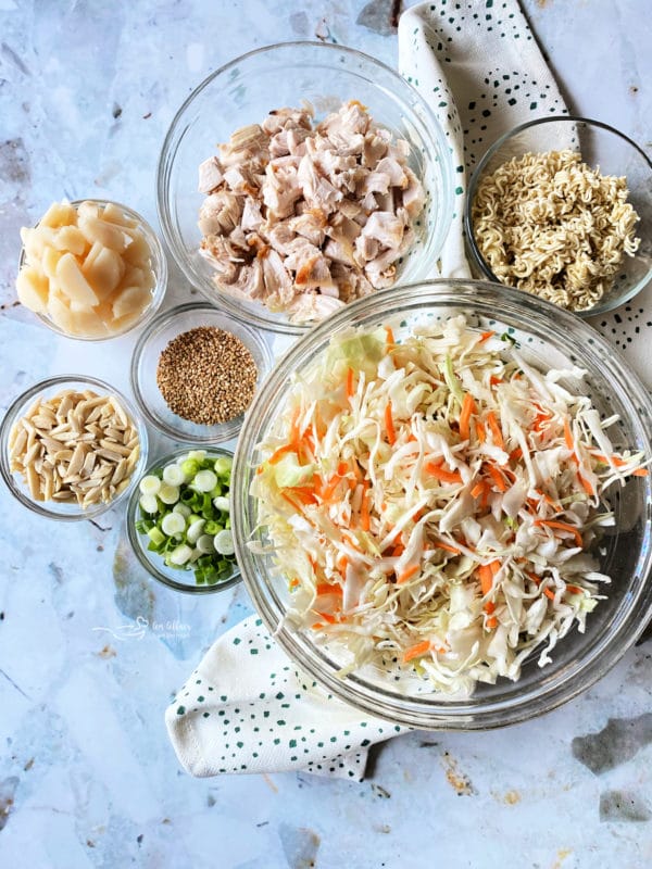 Ingredients for Chinese Chicken Salad