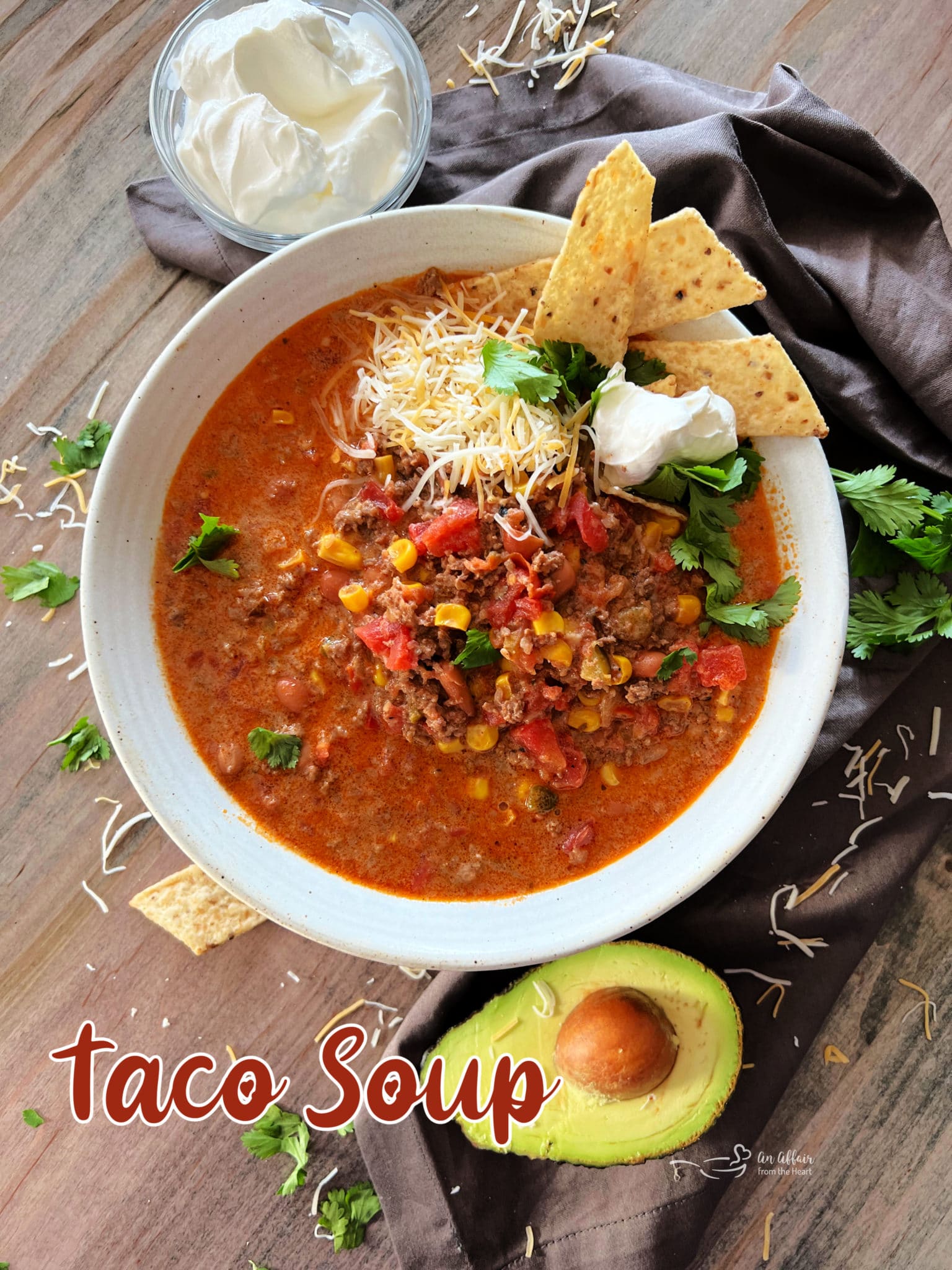 Hearty Taco Soup Recipe - Stovetop or Slow Cooker Friendly