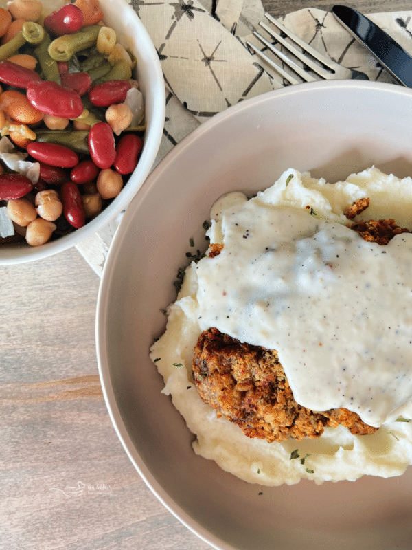 Chicken Fried Steak over Mashed Potatoes