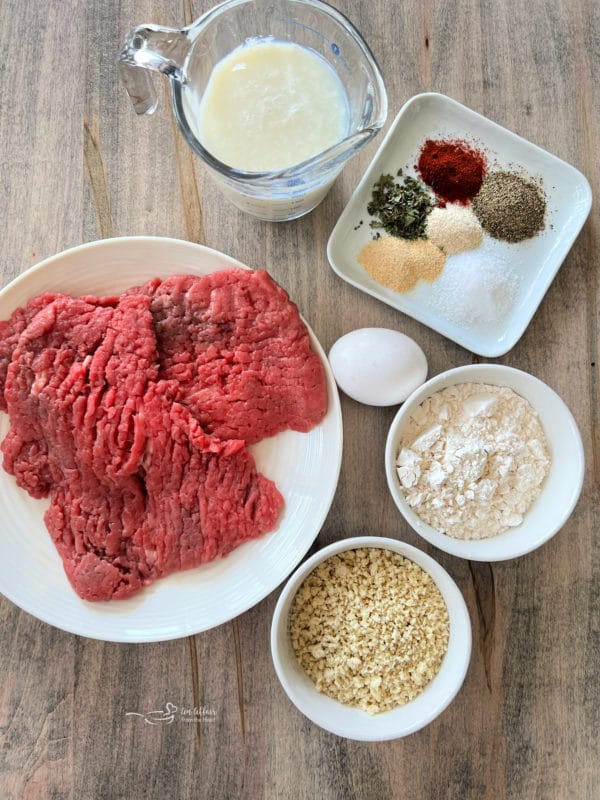 Ingredients for Chicken Fried Steak