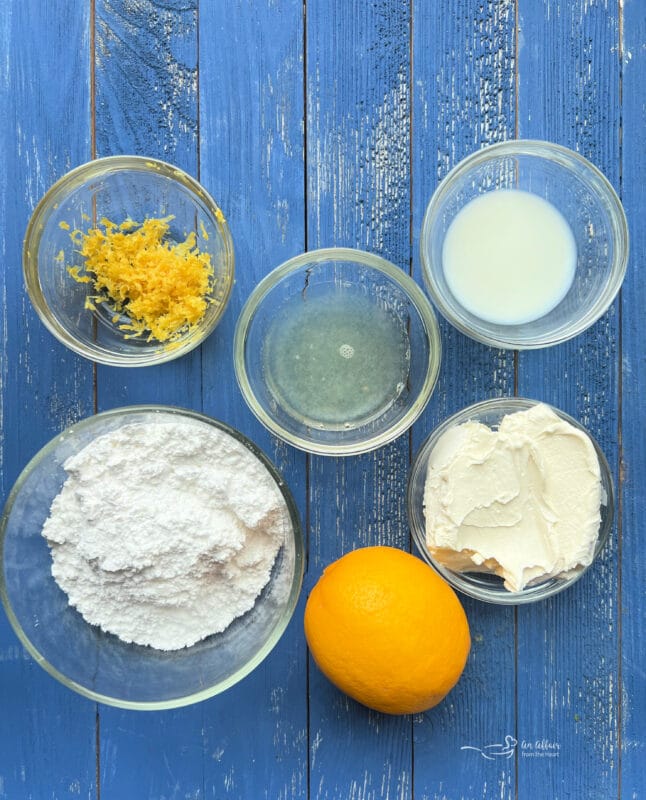 Ingredients for Lemon Frosting