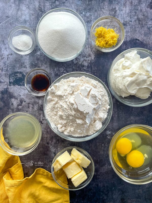 Ingredients for Lemon Muffins