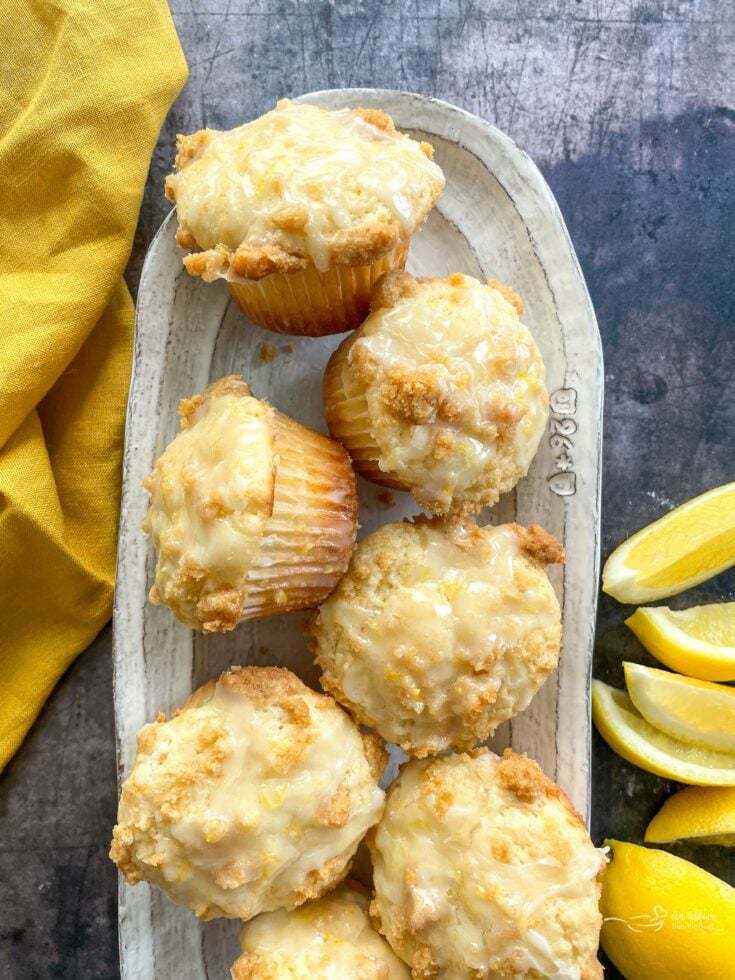 Lemon Crumb Muffins with Lemon Glaze