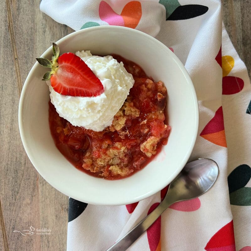 Strawberry Rhubarb Dessert with Whipped Cream