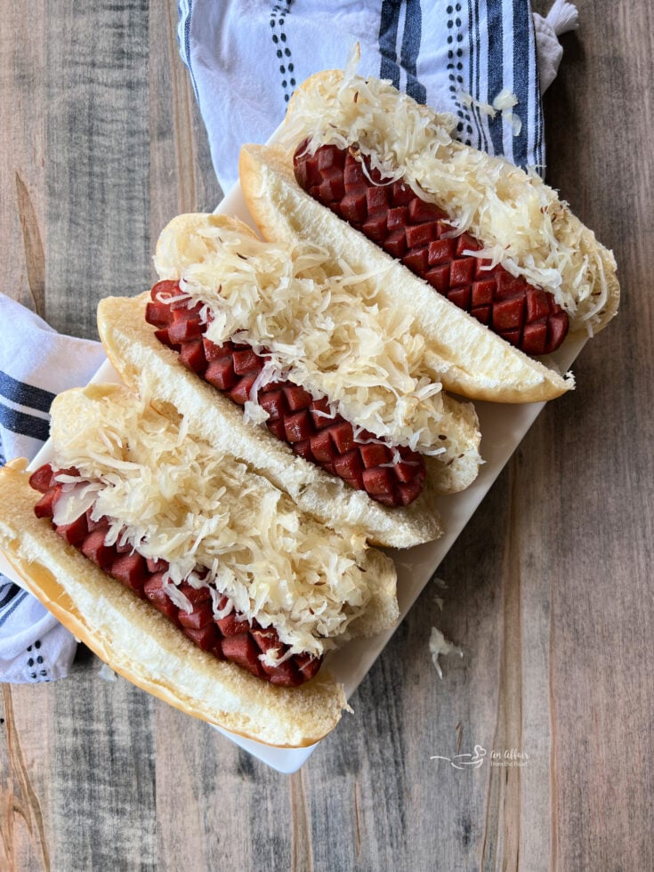 Smoked Kraut and Hot Dogs