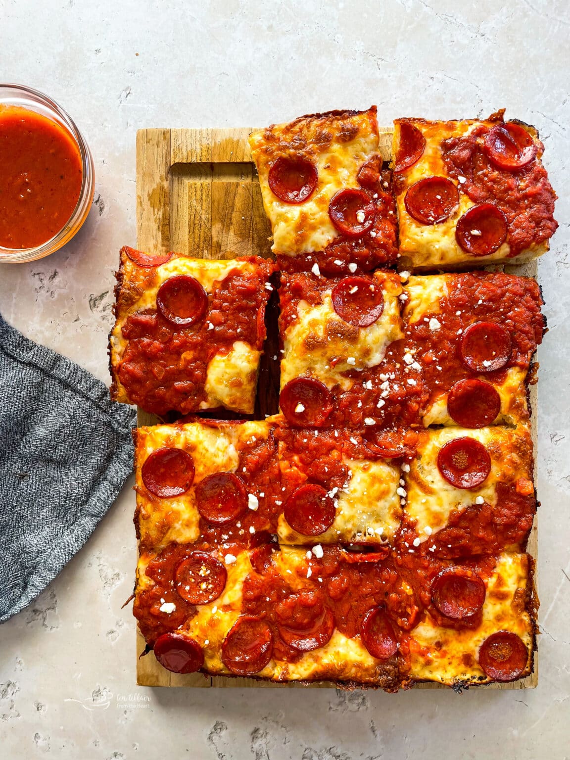 Detroit Style Pizza with Homemade Pizza Dough