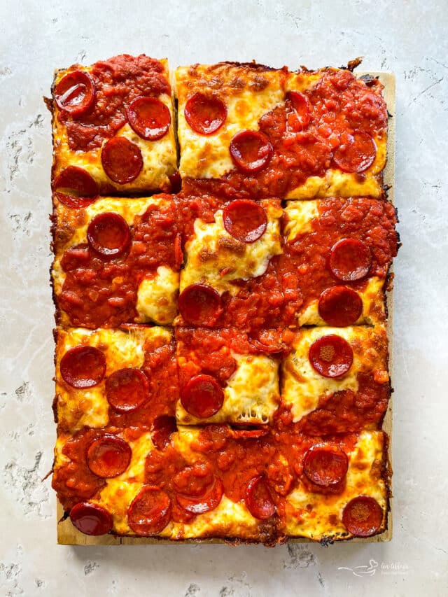 Detroit Style Pizza with Homemade Pizza Dough