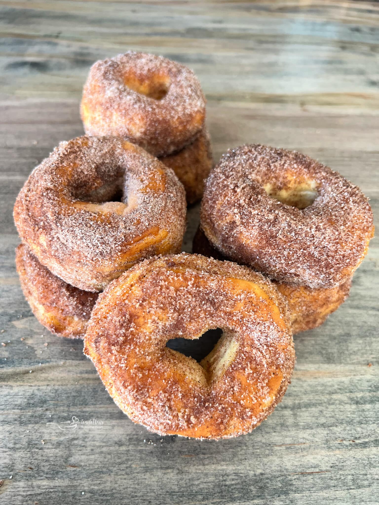 Pumpkin Spice Air Fryer Biscuit Donuts
