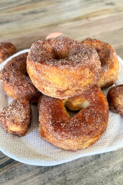 Pumpkin Spice Air Fryer Biscuit Donuts