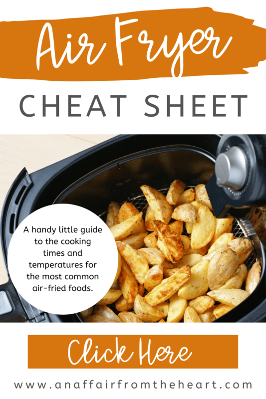 Use this air fryer cheat sheet to help you make veggies, meats and more