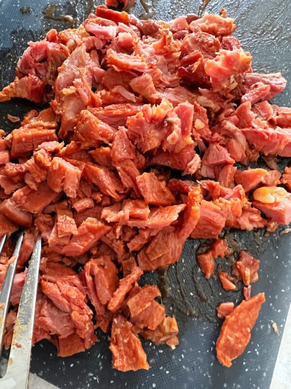 shredded ham