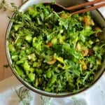 Mediterranean Celery salad in a large serving bowl.