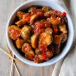 Sweet & Sour Brussels Sprouts in a bowl