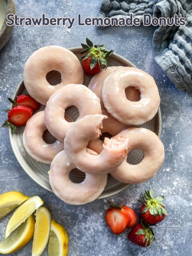Baked Strawberry Lemonade Donuts