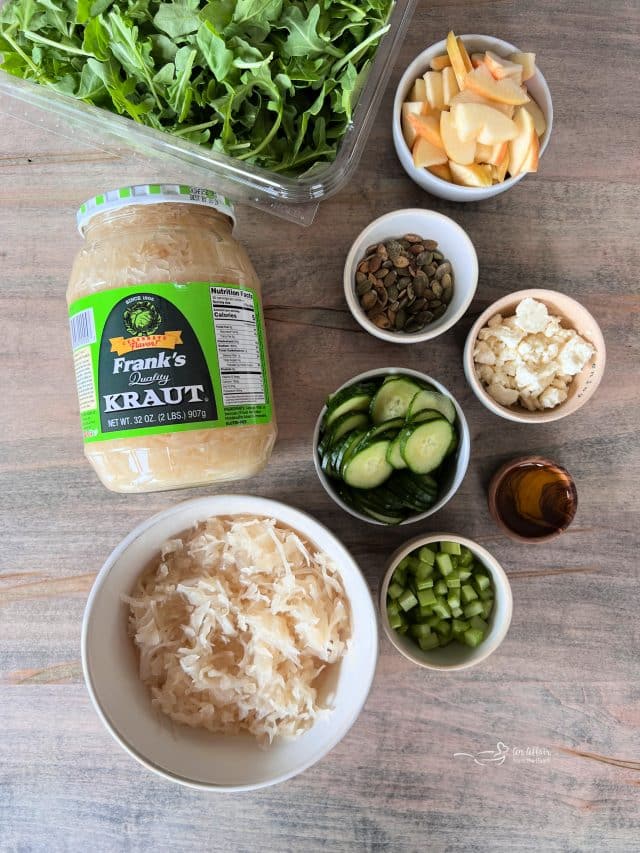 Viral TikTok Sauerkraut Arugula Salad