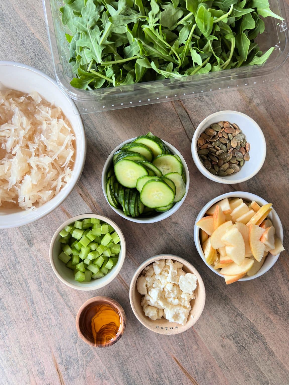 Viral TikTok Sauerkraut Arugula Salad