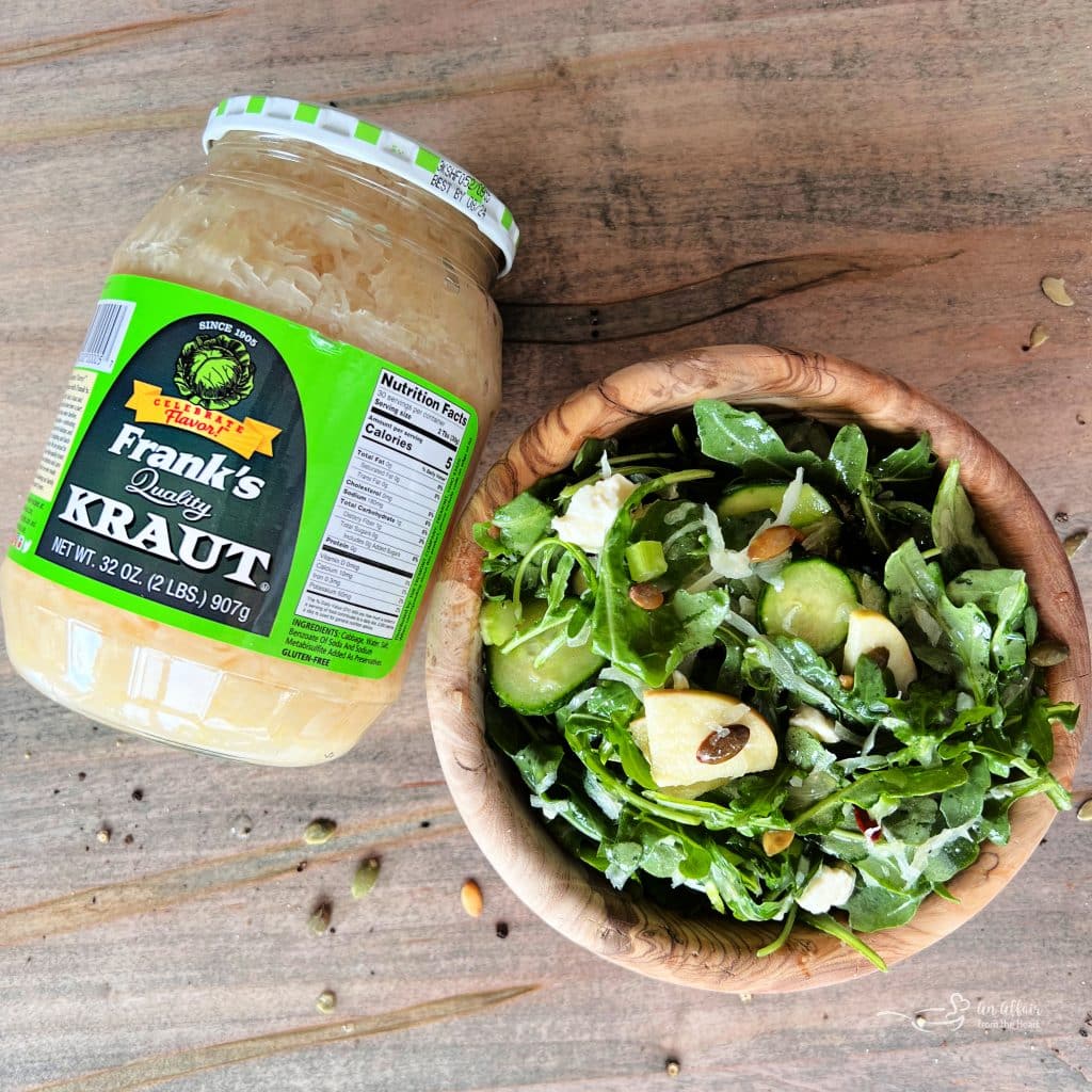 Viral TikTok Sauerkraut Arugula Salad