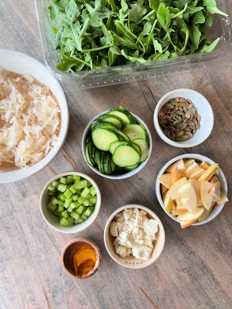 Viral TikTok Sauerkraut Arugula Salad