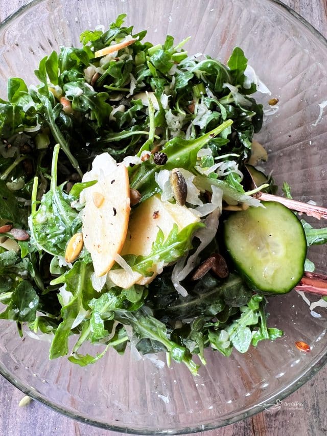 Viral TikTok Sauerkraut Arugula Salad
