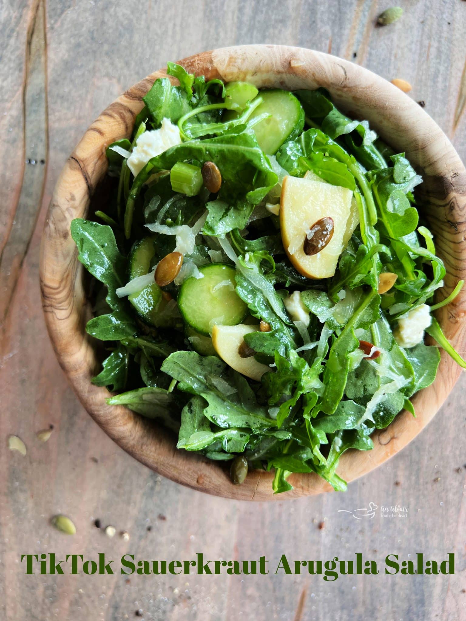 Viral TikTok Sauerkraut Arugula Salad