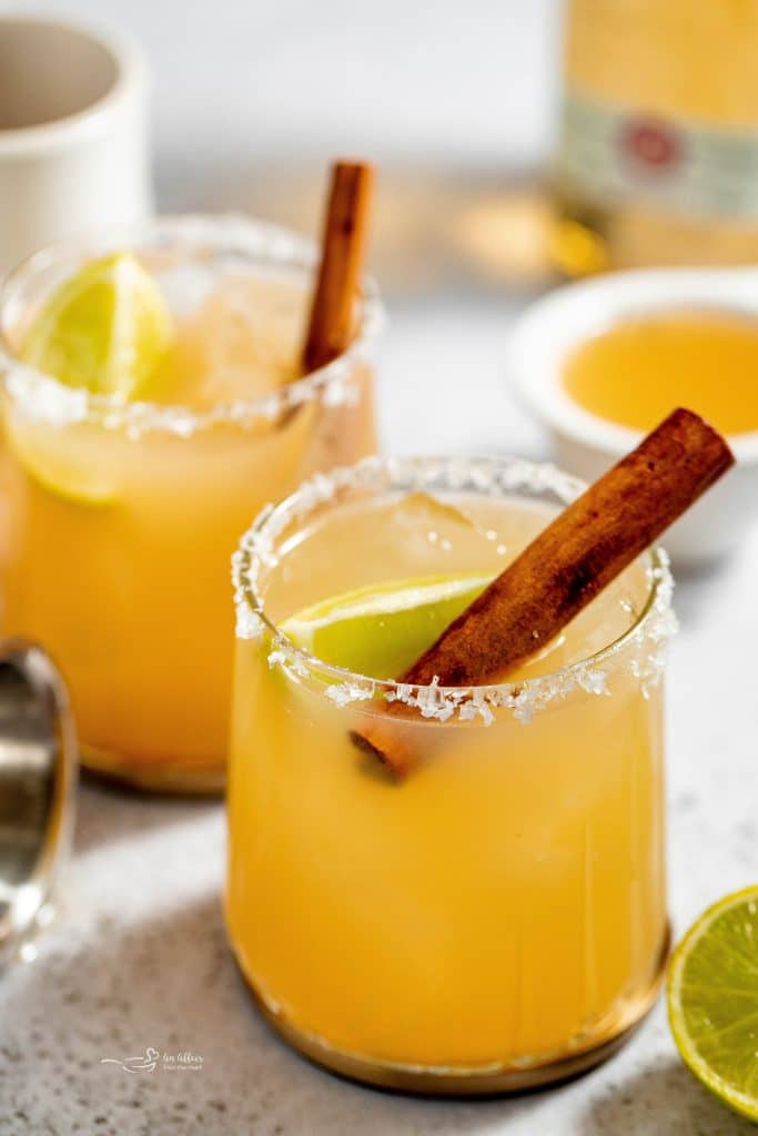 Close up of Apple Cider Margaritas